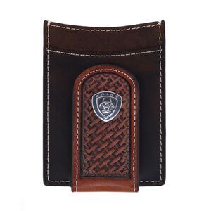Ariat Men's Tooled Magnetic Money Clip Card Wallet